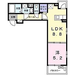 メゾン・スレーヌ 1LDKの間取図画像