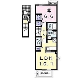 ヒナタサク 1LDKの間取図画像