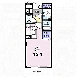 プライド 1Kの間取図画像