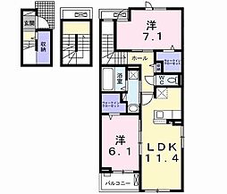 マルシェ3 2LDKの間取図画像