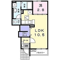 恵比寿 1LDKの間取図画像