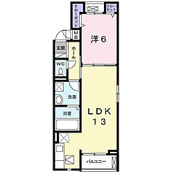 サンテール4 1LDKの間取図画像
