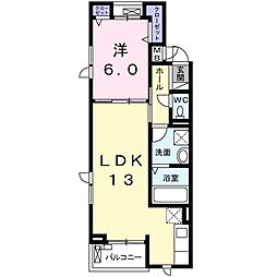 ルジャルダン2 1LDKの間取図画像