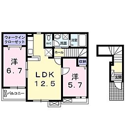 アウローラ 2LDKの間取図画像