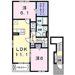 ショアラインタウンC 2LDKの間取図画像