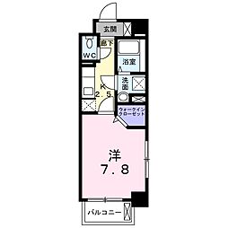 ボスカートA 1Kの間取図画像