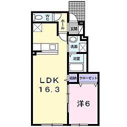 グランデセレノ 1LDKの間取図画像