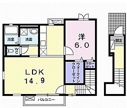 セイバリーヒル・T 1LDKの間取図画像