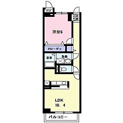 カーサ・ドマーニ 1LDKの間取図画像