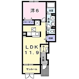 ファイン・フォルティス 1LDKの間取図画像