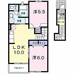 メゾンドシャテーヌ3 2LDKの間取図画像