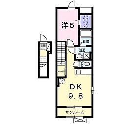 アダルカス 1LDKの間取図画像