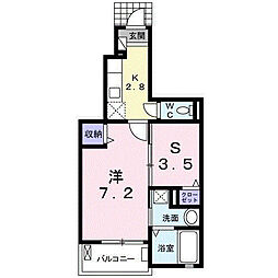 クローバー 1SKの間取図画像
