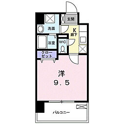 スカイパレス空港東 1Kの間取図画像