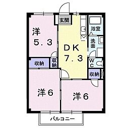 マリンシティーSHIODAB 3DKの間取図画像