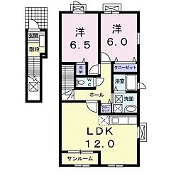 ベル・フローラさくら 2LDKの間取図画像