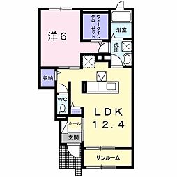 フォレスタ 1LDKの間取図画像