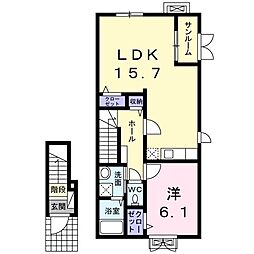 グリーンハウス 1LDKの間取図画像