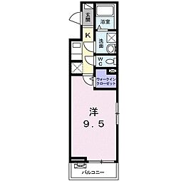 パーチェ 1Kの間取図画像