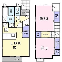 グランシエルS2 2LDKの間取図画像
