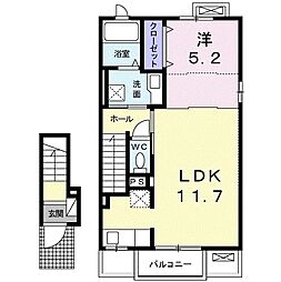 サンリットヒロ 1LDKの間取図画像