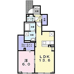 カーサマオ 1LDKの間取図画像