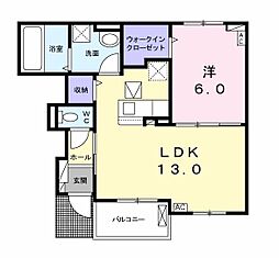 セピアコート 1LDKの間取図画像