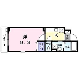 Ｍ´ｓ 3階1Kの間取り