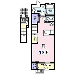 エトワール1 ワンルームの間取図画像