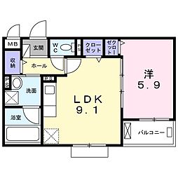グッドライフ 1LDKの間取図画像