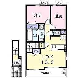 フラン・アンジュ3 2LDKの間取図画像