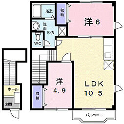 サクセスK・T 2LDKの間取図画像