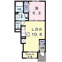 トロイ・オノA 1LDKの間取図画像
