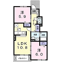間取図画像 2LDK