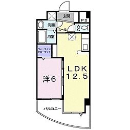 ヴィラコート・ラ・セーヌ 5階1LDKの間取り