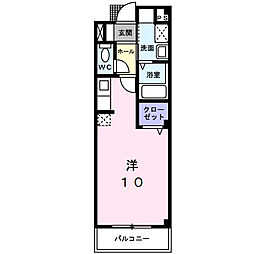 パーク・サイド ワンルームの間取図画像