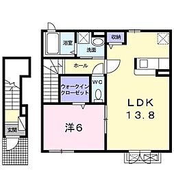 スペラーレ 1LDKの間取図画像