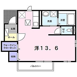 グラース2 ワンルームの間取図画像