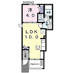 ヴィラ・デ・アルパース 1LDKの間取図画像