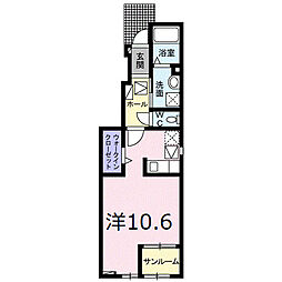 スフィーダ1 ワンルームの間取図画像