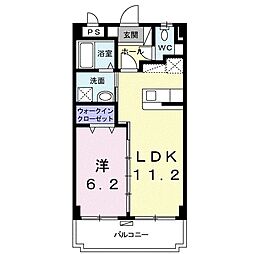 YAMATO2 1LDKの間取図画像