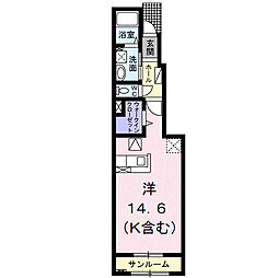 スペリアージュ ワンルームの間取図画像