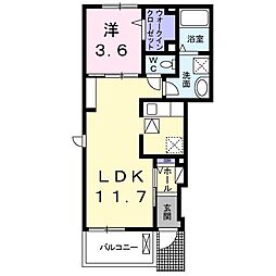 メゾンエスポワール2C 1LDKの間取図画像