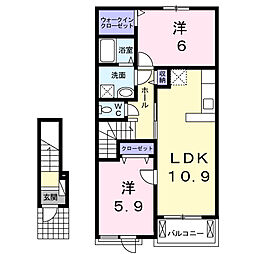 ステラ・フェリーチェ 2LDKの間取図画像