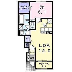 シエルエトワール2 1LDKの間取図画像