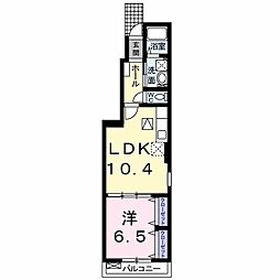 スターリースカイ 1LDKの間取図画像