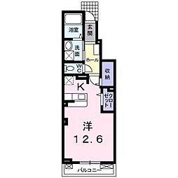 スカイハイツ3号館 1Kの間取図画像