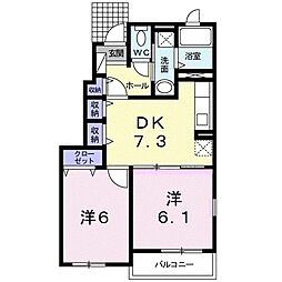 STRAHLEN 2DKの間取図画像