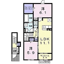 レジデンスK西軽井沢 2LDKの間取図画像