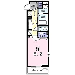 ハミルトンハウス 1Kの間取図画像